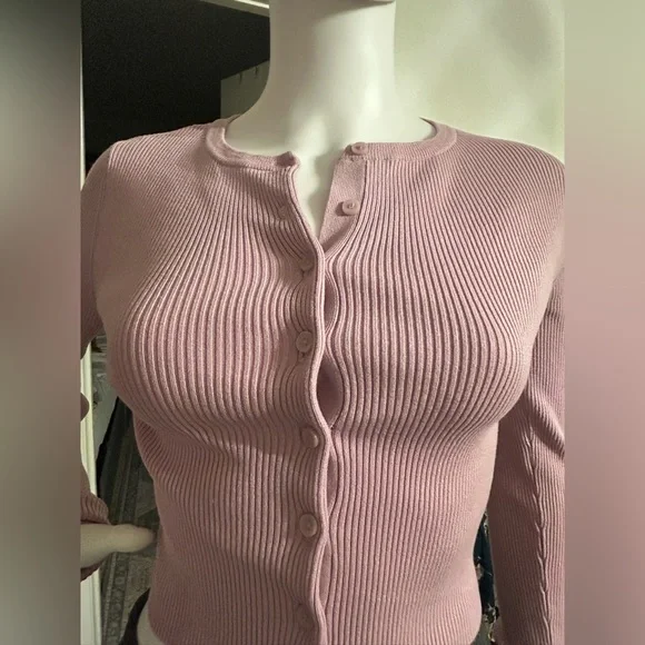 Zara pink cropped sweater size S - Picture 3 of 6